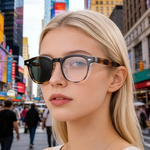 Photochromic Sunglasses UV400 Protection Polycarbonate Square Round Vintage Eyewear For Outdoor Travel Fashion Women Men