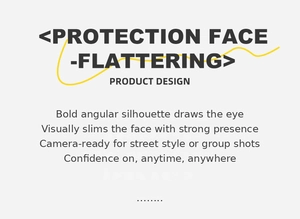 Detalle del diseño de contorno angular para un efecto visual de rostro más delgado