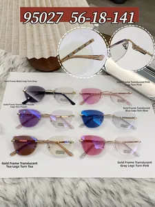 Cat eye photochromic sunglasses in six colors with diamond-studded spring temples