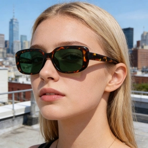 Fashion Square Polarized Sunglasses Women TAC Lenses TR90 Metal Frame UV400 Protection Outdoor Travel Retro Trend