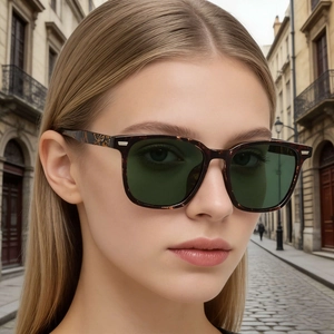 Fashion Square Polarized Sunglasses TR Frame TAC Lens UV400 Protection Outdoor Driving Retro Eyewear For Men Women