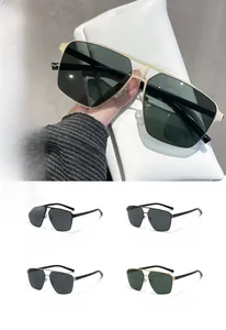 Detail view of double bridge polarized nylon sunglasses with frame dimensions 62-15-150