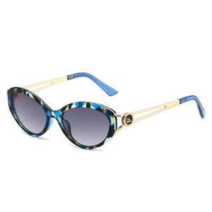 Cat Eye Sunglasses PC Metal Frame UV400 Protection Hollow Temple Vintage Retro Fashion Eyewear For Women