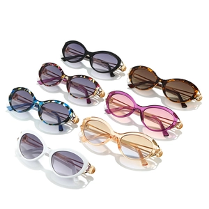 Collection of retro cat eye sunglasses in oval frames and various fashion colors