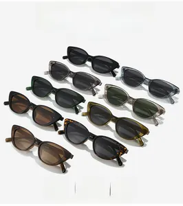 Matrix of cat-eye polarized sunglasses in various colors like tortoise and dark green