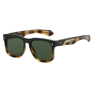 Retro Square Large Frame Sunglasses UV400 Protection Vintage Style PC Frame Metal Rivet Unisex Eyewear Fashion Accessories