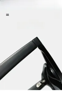 Detail of super elastic TR90 hinge structure for lightweight square fashion sunglasses
