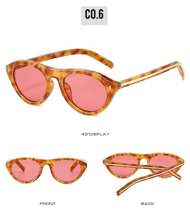 Three views of retro cat eye sunglasses with tortoiseshell frames and vibrant red lenses