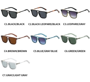 Collection de lunettes pilote avec design à double pont et sept options de couleurs