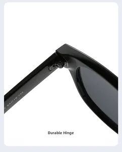 Macro view of a durable metal hinge on vintage small polygon sunglasses with laser-printed specs