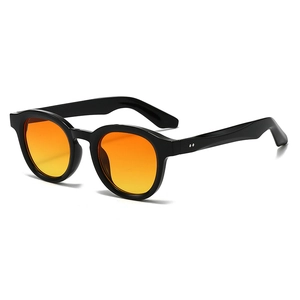 2025 New Retro Round Sunglasses For Men Women Fashion Classic Rivet Oval Sun Glasses UV400 Protection PC Frame AC Lens Outdoor Travel Eyewear