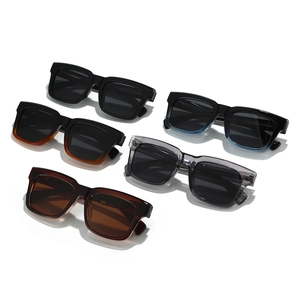 Classic rectangular polarized sunglasses for men in five stylish retro frame color options