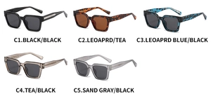 Polarized sunglasses collection in five colors including black, leopard and transparent frames