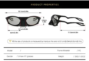 Tableau des tailles détaillé et dimensions des lunettes de soleil de sport enveloppantes