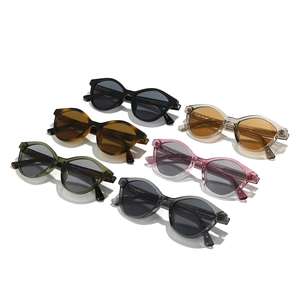 Lunettes de soleil rétro œil de chat en six couleurs avec montures écailles et translucides