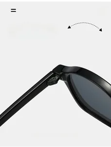 Details vom robusten Scharnier mit verstärkter Metallstruktur für ovale Sonnenbrillen