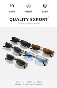 Flat lay of retro oval sunglasses in multiple lens colors with metal frames