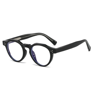 Round Eyeglasses Frame Anti Blue Light Blocking Glasses Retro Vintage Optical Spectacles Plastic Metal Unisex Accessory