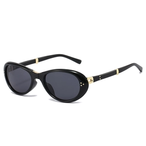 Retro Faltbare Ovale Sonnenbrille UV400 Schutz Tragbarer PC Rahmen Modische Brille Für Damen Reisen Outdoor Streetwear