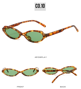 Detailed views of oval tortoiseshell sunglasses with green lenses from multiple angles