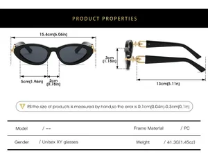 Tableau des tailles pour lunettes de soleil œil-de-chat avec dimensions des montures