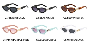 Collection de lunettes de soleil œil-de-chat avec charnières en métal et divers coloris