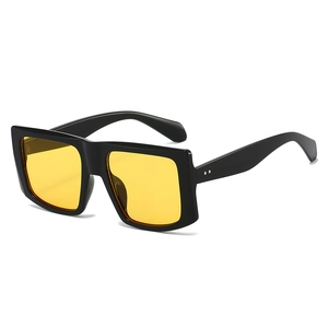 Fashion Square Large Frame Sunglasses PC AC Lens UV400 Protection Vintage Y2K Retro Style For Women Men Travel Party