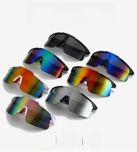 Détails de lunettes de cyclisme multicolores avec protection UV et larges verres de protection