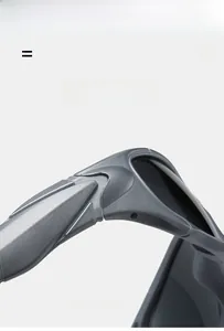 Detail of lightweight matte grey sports sunglasses with ultra-elastic frame design