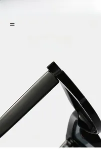 Detail view of high-gloss black cat eye sunglasses frame focusing on texture and hinges
