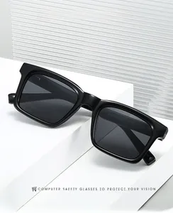 Detail view of model YX82350 glasses showing inner arm measurements and black frame