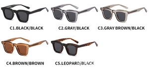 Multiple colors of polarized oversized square sunglasses in five stylish frames