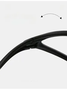 Close-up of durable matte black textured hinge on cycling sunglasses for stability