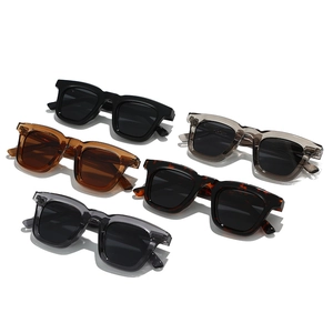 Classic square oversized sunglasses in black, brown, and grey with glossy finish