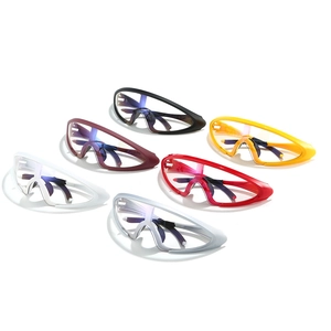 Modern photochromic cycling sunglasses in multiple colors with sleek streamlined frames