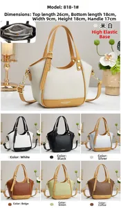 Detail view of large capacity lychee pattern crossbody bag with multiple color options