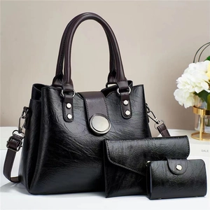 Women Handbag Crossbody Bag With Clutch Wallet And Card Holder Retro Textured PU Leather Vintage Style