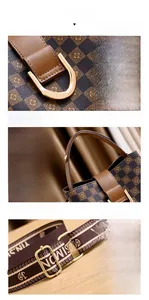 Détails du sac monogramme vintage avec boucle en U et bandoulière réglable SIMON YIN'S
