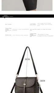 Specifiche dettagliate delle dimensioni della borsa geometrica con finiture dorate