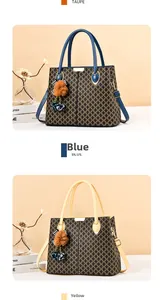 Détails de sacs fourre-tout à motifs de chaînes avec des breloques élégantes