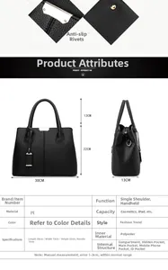 Specifiche dettagliate sulle dimensioni per borsa in pelle PU con tasche multifunzione