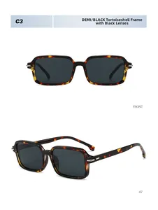 Detailed macro view of retro tortoiseshell square sunglasses with dark grey lenses