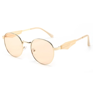 Retro Oval Sonnenbrille Edelstahl Legierung Rahmen PC Linse UV400 Schutz Mode Hip Hop Trendige Brille Für Damen Herren