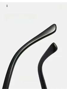 Detailed close-up of curved temple tips for comfortable wear on vintage square sunglasses