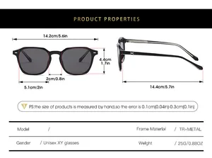 Guide des tailles pour lunettes de soleil polygonales avec mesures en cm et pouces