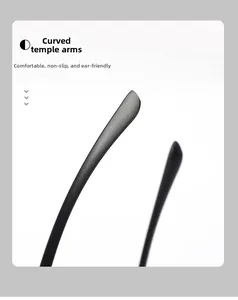 Détail des branches incurvées ergonomiques pour un confort antidérapant sur lunettes
