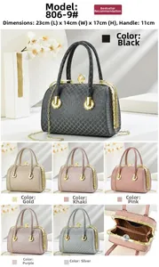 Tabella taglie e colori per borsa a secchiello glitterata con manici in metallo oro