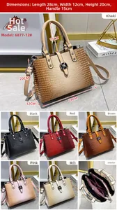 Detail der Krokodil-Struktur Tasche mit Mehrfachtrennung und elegantem Metallverschluss