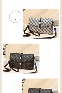 Détails des sacs bandoulière vintage à motif pierre avec boucles dorées et rabat