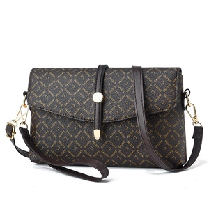 SADINI brown printed crossbody bag with stone texture, large capacity flap messenger bag